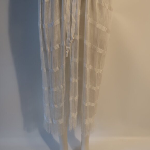 NWT Womens Michaela White Long Linguini Fringe Duster Dress OS * - Picture 6 of 12